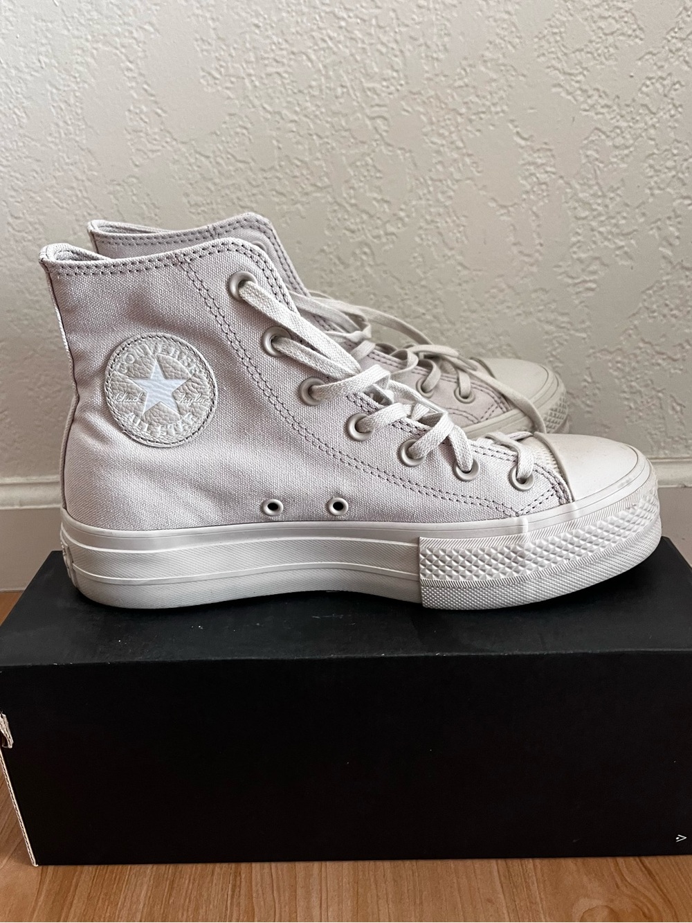 Converse High Top Sneakers in Off-White Canvas